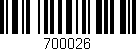 Código de barras (EAN, GTIN, SKU, ISBN): '700026'