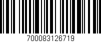 Código de barras (EAN, GTIN, SKU, ISBN): '700083126719'