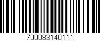 Código de barras (EAN, GTIN, SKU, ISBN): '700083140111'