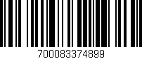 Código de barras (EAN, GTIN, SKU, ISBN): '700083374899'