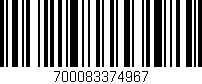 Código de barras (EAN, GTIN, SKU, ISBN): '700083374967'