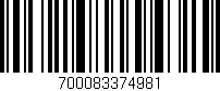 Código de barras (EAN, GTIN, SKU, ISBN): '700083374981'