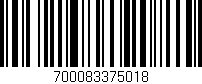 Código de barras (EAN, GTIN, SKU, ISBN): '700083375018'