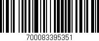 Código de barras (EAN, GTIN, SKU, ISBN): '700083395351'