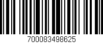 Código de barras (EAN, GTIN, SKU, ISBN): '700083498625'