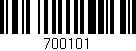 Código de barras (EAN, GTIN, SKU, ISBN): '700101'