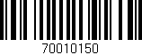 Código de barras (EAN, GTIN, SKU, ISBN): '70010150'