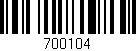 Código de barras (EAN, GTIN, SKU, ISBN): '700104'