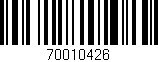 Código de barras (EAN, GTIN, SKU, ISBN): '70010426'