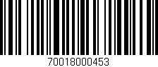 Código de barras (EAN, GTIN, SKU, ISBN): '70018000453'