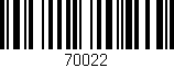Código de barras (EAN, GTIN, SKU, ISBN): '70022'