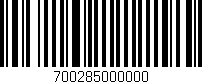 Código de barras (EAN, GTIN, SKU, ISBN): '700285000000'