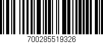Código de barras (EAN, GTIN, SKU, ISBN): '700285519326'