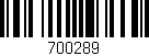 Código de barras (EAN, GTIN, SKU, ISBN): '700289'