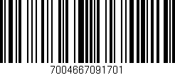 Código de barras (EAN, GTIN, SKU, ISBN): '7004667091701'