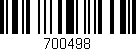 Código de barras (EAN, GTIN, SKU, ISBN): '700498'