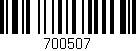 Código de barras (EAN, GTIN, SKU, ISBN): '700507'
