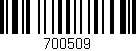 Código de barras (EAN, GTIN, SKU, ISBN): '700509'