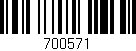 Código de barras (EAN, GTIN, SKU, ISBN): '700571'