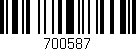 Código de barras (EAN, GTIN, SKU, ISBN): '700587'