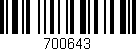 Código de barras (EAN, GTIN, SKU, ISBN): '700643'