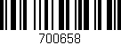 Código de barras (EAN, GTIN, SKU, ISBN): '700658'