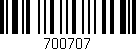 Código de barras (EAN, GTIN, SKU, ISBN): '700707'