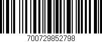 Código de barras (EAN, GTIN, SKU, ISBN): '700729852798'