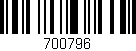 Código de barras (EAN, GTIN, SKU, ISBN): '700796'