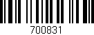 Código de barras (EAN, GTIN, SKU, ISBN): '700831'