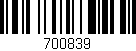 Código de barras (EAN, GTIN, SKU, ISBN): '700839'