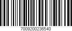 Código de barras (EAN, GTIN, SKU, ISBN): '7009200236540'
