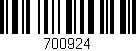 Código de barras (EAN, GTIN, SKU, ISBN): '700924'