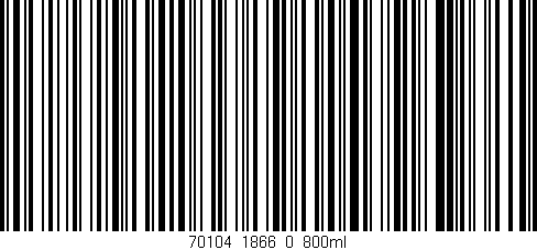 Código de barras (EAN, GTIN, SKU, ISBN): '70104_1866_0_800ml'