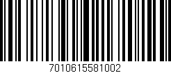 Código de barras (EAN, GTIN, SKU, ISBN): '7010615581002'