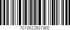 Código de barras (EAN, GTIN, SKU, ISBN): '7010622601960'