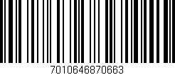 Código de barras (EAN, GTIN, SKU, ISBN): '7010646870663'
