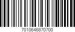 Código de barras (EAN, GTIN, SKU, ISBN): '7010646870700'