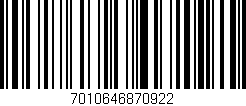Código de barras (EAN, GTIN, SKU, ISBN): '7010646870922'