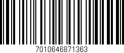 Código de barras (EAN, GTIN, SKU, ISBN): '7010646871363'