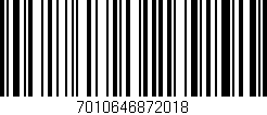 Código de barras (EAN, GTIN, SKU, ISBN): '7010646872018'