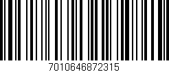 Código de barras (EAN, GTIN, SKU, ISBN): '7010646872315'