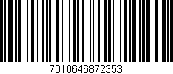 Código de barras (EAN, GTIN, SKU, ISBN): '7010646872353'