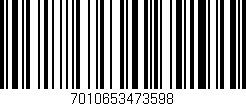 Código de barras (EAN, GTIN, SKU, ISBN): '7010653473598'