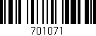 Código de barras (EAN, GTIN, SKU, ISBN): '701071'