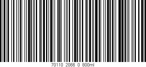 Código de barras (EAN, GTIN, SKU, ISBN): '70110_2066_0_800ml'