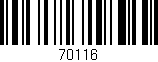 Código de barras (EAN, GTIN, SKU, ISBN): '70116'