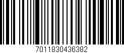 Código de barras (EAN, GTIN, SKU, ISBN): '7011830436382'