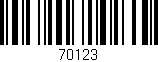 Código de barras (EAN, GTIN, SKU, ISBN): '70123'