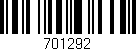 Código de barras (EAN, GTIN, SKU, ISBN): '701292'
